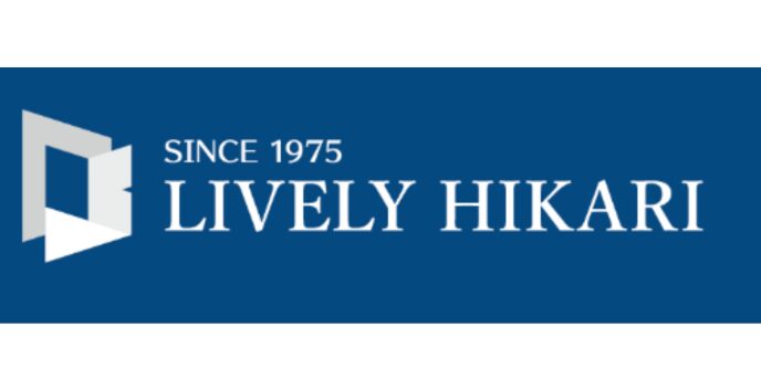 LIVELY HIKARIのロゴ(1975年創業を示すデザイン)