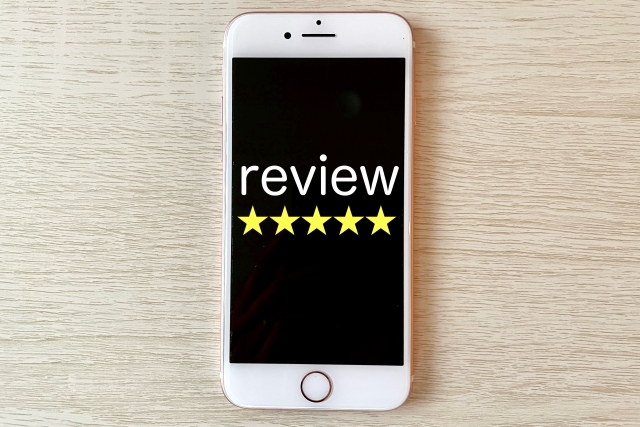 スマホとREVIEWの文字列